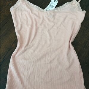 NWT Tilly's Blush Lace Detail Tank